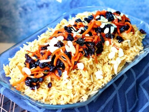 Plate of Kabuli pulao