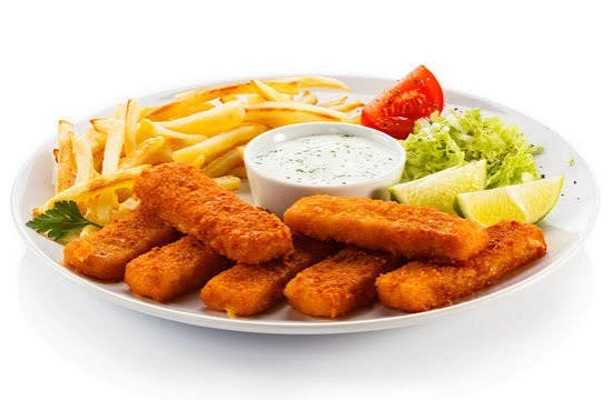 Plate of crispy finger fish