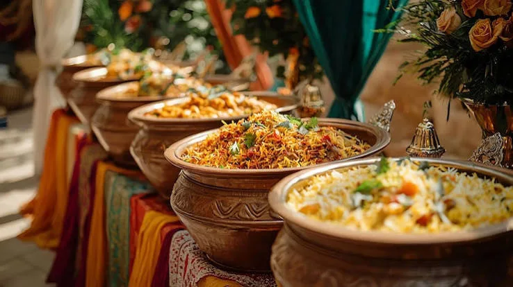 Plate of lamb biryani