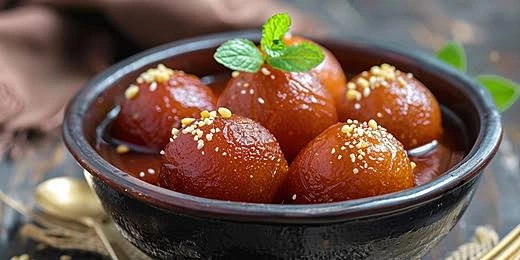 Plate of gulab jamun