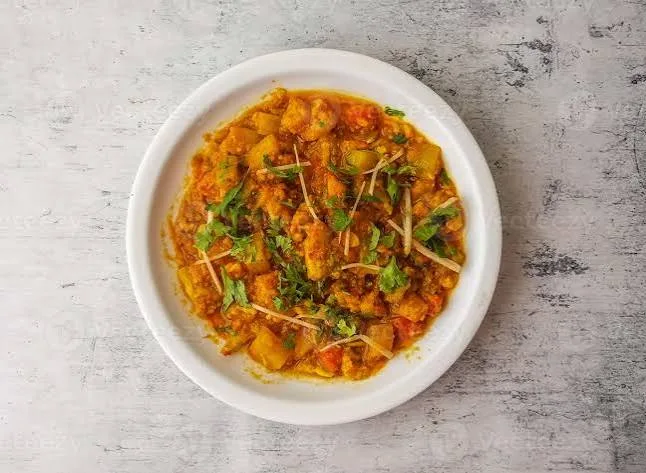 Bowl of mixed vegetable curry